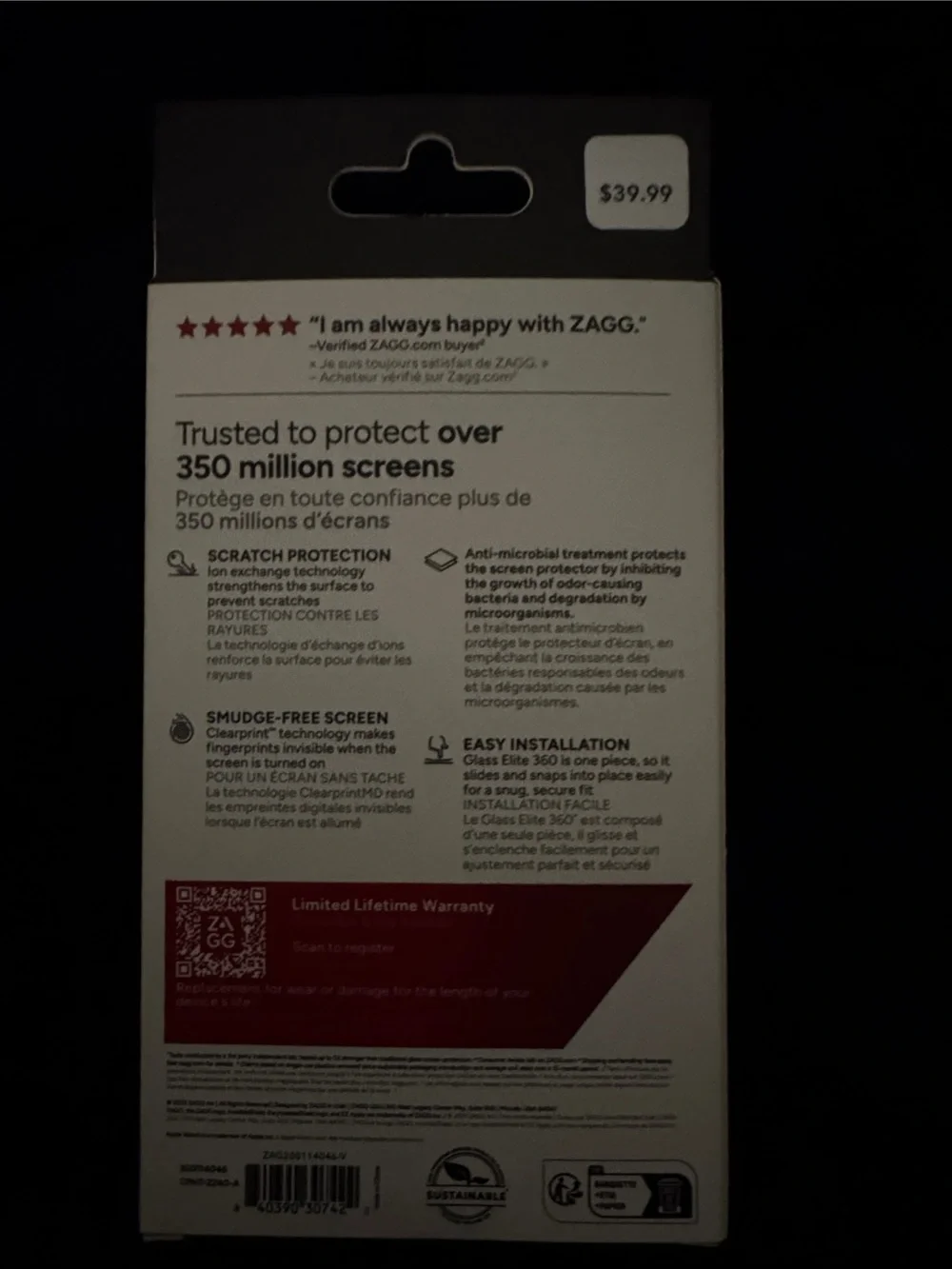 ZAGG Glass Elite 360 Protective Case for Apple Watch – Black